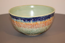 Load image into Gallery viewer, Studio Pottery. Functional Art. Wheel Thrown Sgraffito Bowl. Carved And Slip Trailed. High Fired In An Electric Kiln.