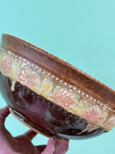 Load image into Gallery viewer, Carved Autumn Pottery Serving Bowl